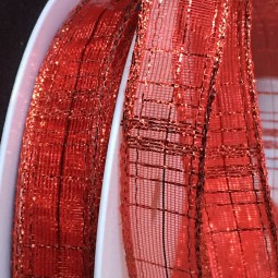 Glittering rot metallic 15 mm 20 m
