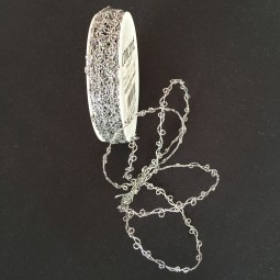 Ringlets silber weiss mit Draht 6 mm 20 m