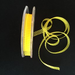 Organza pleated gelb 10 mm 15 m