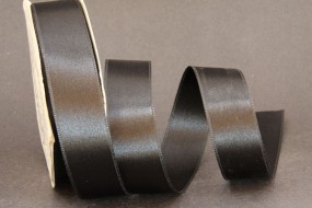 Satinband schwarz 25 mm 25 m