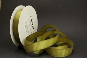 Uniband olivgrün mit Webkante 25 mm 50 m
