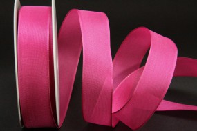 Uniband pink mit Draht 25 mm 25 m