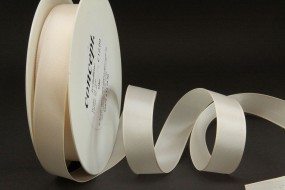 Uniband creme mit Webkante 25 mm 50 m