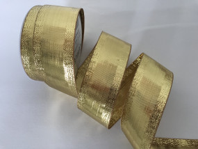 Lurex gold Xmas gold 40 mm 25 m