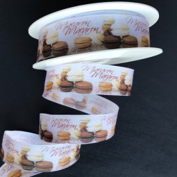 Macarons Digitaldruck mit Drahtkante 25 mm 25 m