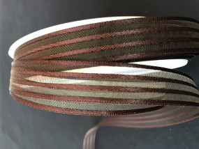Transparent Stripe braun 17 mm 25 m