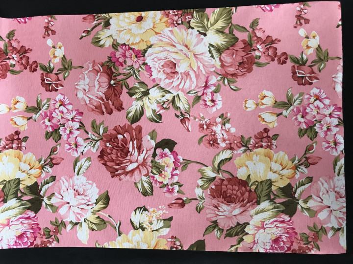 Rosenmotiv pink Tischläufer 280 mm Motive | m Direktbandshop | Blumen im Dekorationsbänder | 2,5