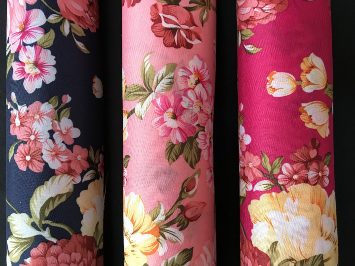 Rosenmotiv pink Tischläufer 280 mm Direktbandshop | Motive | im Dekorationsbänder m | 2,5 Blumen