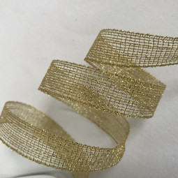 Metallic Chain Gitterband gold 15 mm 25 m