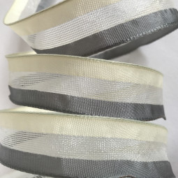 Tripple Stripes grau weiss 25 mm 25m