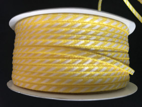 Diagonal Stripe gelb weiss 5 mm 20 m