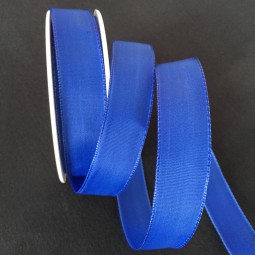 Uniband Lua blau mit Drahtkante 25 mm 25 m