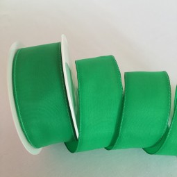 Uniband Lua grün mit Drahtkante 40 mm 25 m