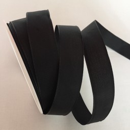 Uniband Lua schwarz mit Drahtkante 25 mm 25 m