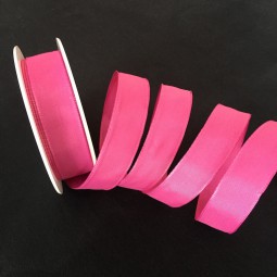 Uniband Lua pink mit Drahtkante 25 mm 25 m