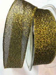 Festive Ribbon grün gold 25 mm 20 m