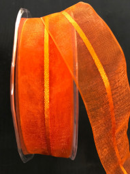 Organza Stripe orange 25 mm 20 m