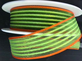 Colour Stripe hellgrün Farbrand orange 25 mm 20 m