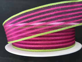 Colour Stripe pink Farbrand hellgrün 15 mm 20 m-Copy