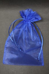 Organza-Säckchen blau 15 x 24 cm