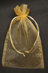 Organza-Säckchen goldbraun 15 x 24 cm