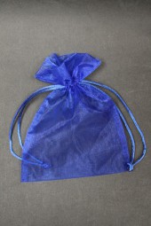 Organza-Säckchen blau 12 x 17 cm