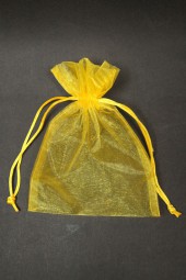 Organza-Säckchen gelb 12 x 17 cm
