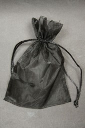 Organza-Säckchen schwarz 12 x 17 cm