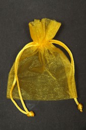 Organza-Säckchen gelb 9 x 12 cm