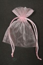 Organza-Säckchen rosa 9 x 12 cm
