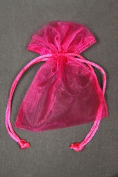Organza-Säckchen pink 9 x 12 cm