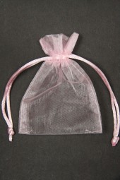 Organza-Säckchen rosa 7 x 10 cm