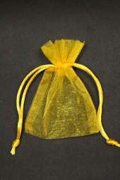 Organza-Säckchen gelb 7 x 10 cm