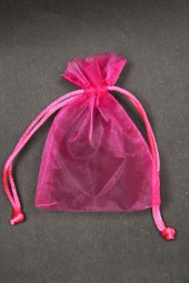 Organza-Säckchen pink 7 x 10 cm