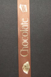 Chocolate print braun gold 15 mm 50 m