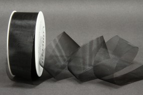 Organza geschnitten schwarz 36 mm