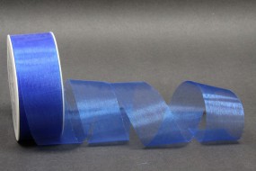 Organza geschnitten blau 36 mm