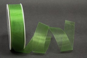 Organza geschnitten hellgrün 25 mm