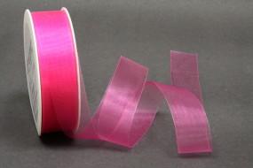 Organza geschnitten pink 25 mm