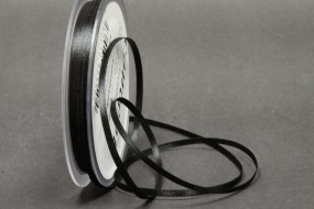 Satinband schwarz 3mm 50 m