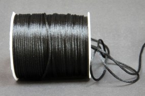Seidenkordel schwarz 2 mm 100 Meter